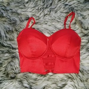 NWOT Red crop top